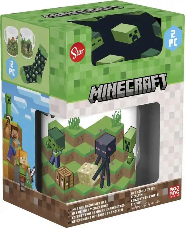 Mycket efterfrågad | Minecraft Mugg och Strumpor Set
